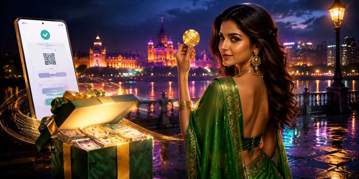 User making mobile payment for promotions in Mumbai