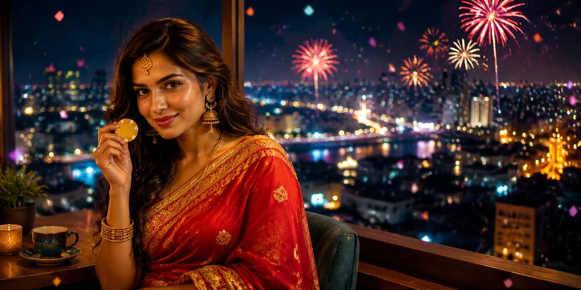 Evening Pune cityscape with cricket betting ambience